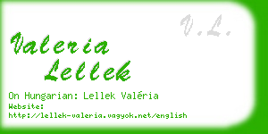 valeria lellek business card